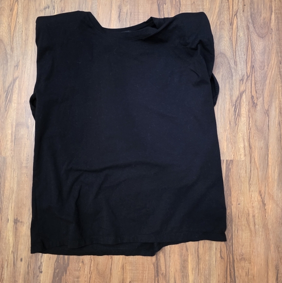 7 For All Mankind Black Muscle Tee Size Medium - Picture 4 of 8